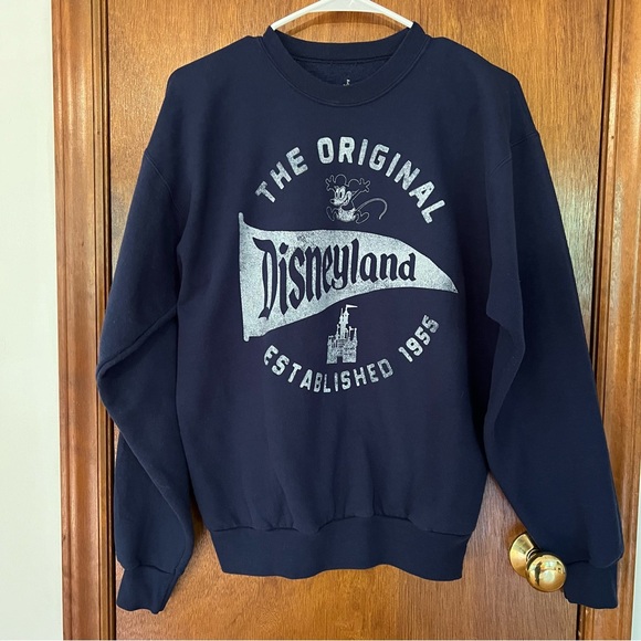 Disneyland Vintage Style Mickey Mouse Sweater Blue Unisex Adults Small - Picture 1 of 11